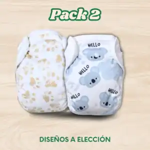 Pack 2 Pañales Ecológicos Multitalle