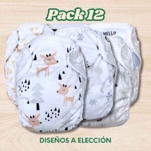 Pack 12 Pañales Ecológicos Multitalle
